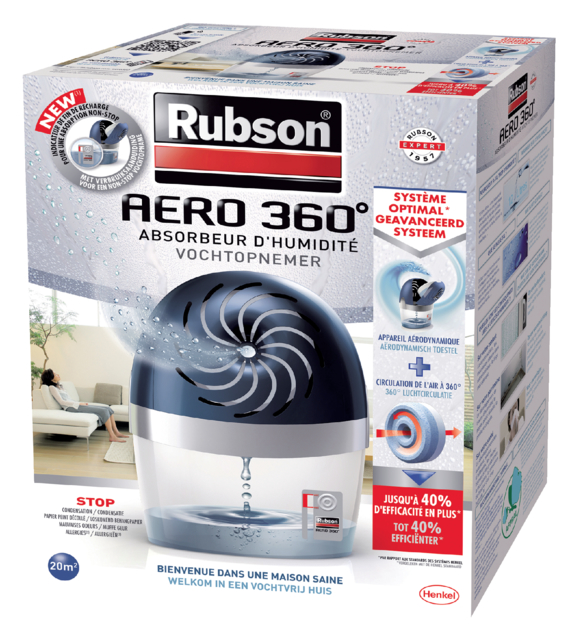 Absorbeur d''humidité Rubson Aero 360 complet