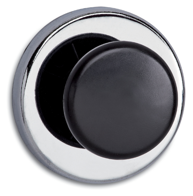 Aimant MAUL avec bouton Ø 65mm 12kg chrome/noir