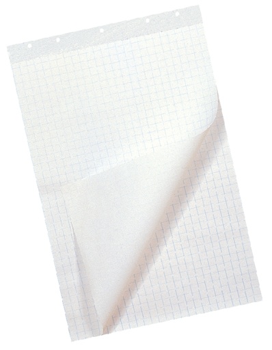 [920139] Papier chevalet Qbasic 65x95cm non plié uni/quadrillé 40 feuilles