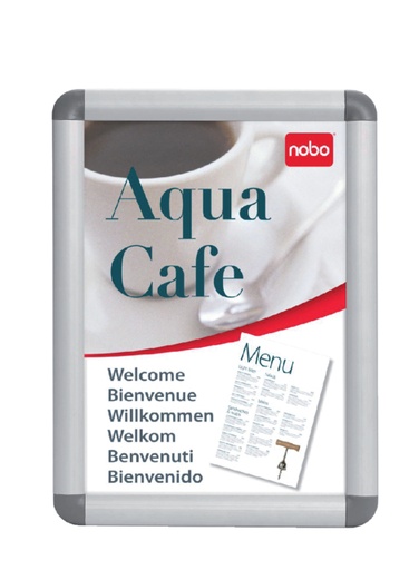 [919989] Porte-affiches clipsable Nobo Premium Plus A3 aluminium