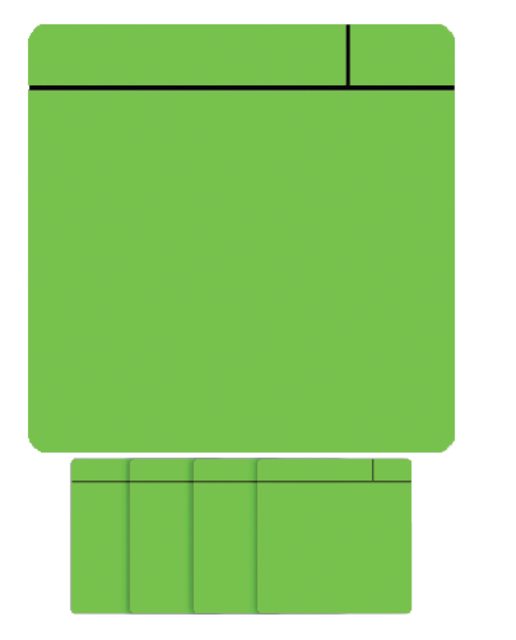 Aimant Scrum 7,5cmx7x5cm vert
