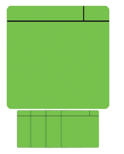 [920734] Magneet scrum 75x75mm groen 5 stuks