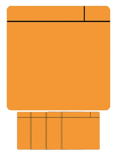 [920738] Aimant Scrum 75mmx75mm orange 5 pièces