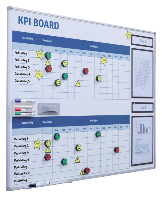 Tableau KPI + kit starter Visual Management 90x120cm