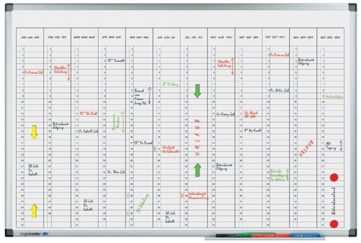 [950812] Planbord Legamaster premium jaarplanner verticaal 60x90cm