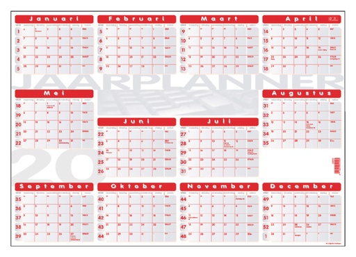 [336048] Jaarplankalender 2025 Quantore 48x68cm