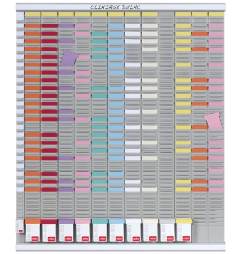 [950778] Planbord Nobo jaar 12 panelen met 54 sleuven nr.2