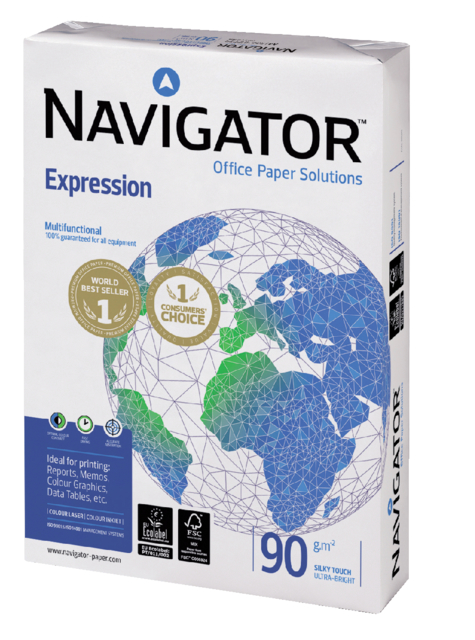Papier copieur Navigator Expression A4 90g blanc 500 feuilles