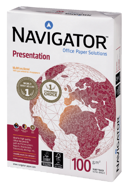 Papier copieur Navigator Presentation A3 100g blanc 500 feuilles