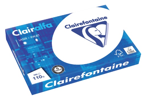 [130080] Kopieerpapier Clairefontaine Clairalfa A3 110gr wit 500 vel