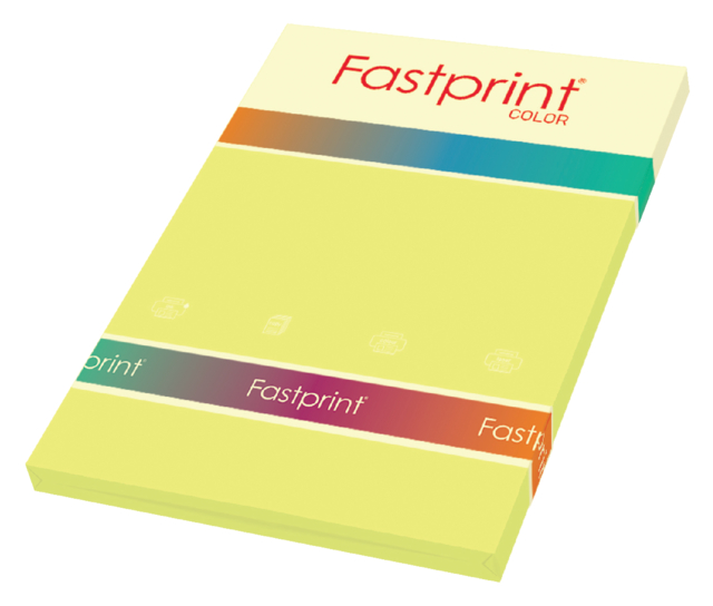 Papier copieur Fastprint A4 120g jaune 100 feuilles