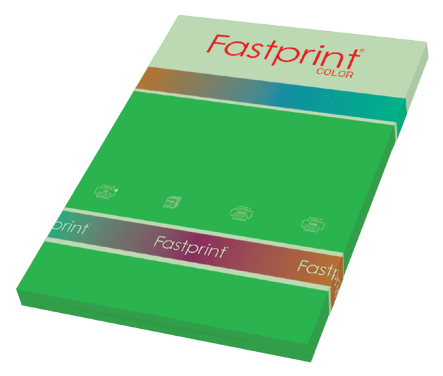 Papier copieur Fastprint A4 120g vert gazon 100 feuilles
