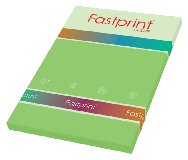 Papier copieur Fastprint A4 120g vert vif 100 feuilles