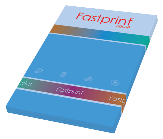 Papier copieur Fastprint A4 120g bleu intense 100 feuilles