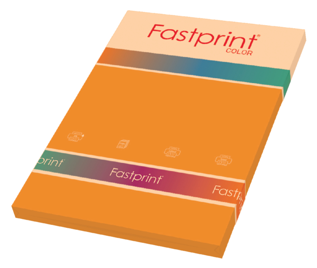 Papier copieur Fastprint A4 160g orange 50 feuilles