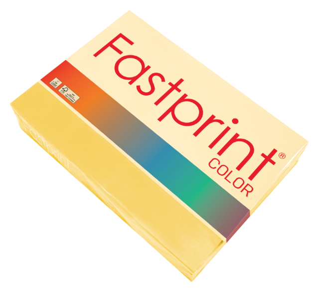 Papier copieur Fastprint A4 160g jaune intense 250 feuilles