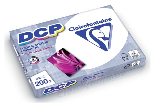 [130155] Laserpapier Clairefontaine DCP A4 200gr wit 250 vel