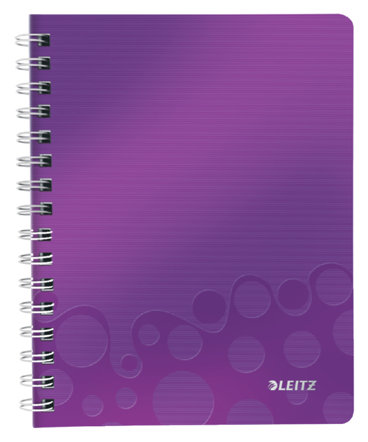 Cahier à spirale Leitz WOW A5 PP ligné violet
