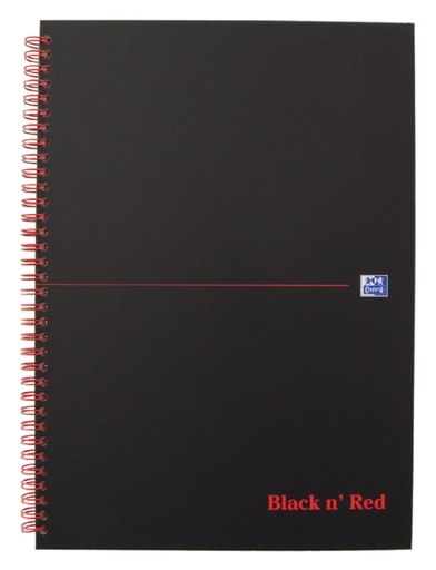 [011500] Cahier de notes Oxford Black n’ Red A4 ligné 140 pages 80g