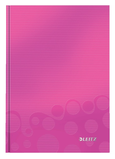 [510284] Notitieboek Leitz WOW A5 160blz 90gr lijn roze