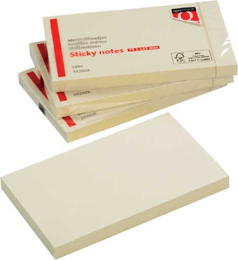 [392608] Memoblok Quantore 76x127mm geel 100 vel